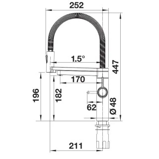 BLANCO EVOL-S Pro Soda powłoka PVD Steel 526254