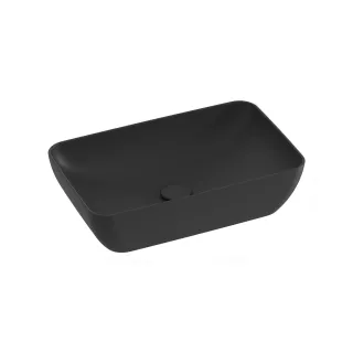 Ravak Umywalka ceramiczna Uni 50 R Slim, czarny mat XJX0D150000
