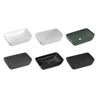 Ravak Umywalka ceramiczna Uni 50 R Slim, czarny połysk XJX03150000