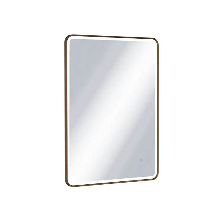 Excellent Corido lustro łazienkowe 80x60 cm prostokątne, oświetlenie LED mata grzewcza, miedziany szczotkowany DOEX.CO080.060.CB