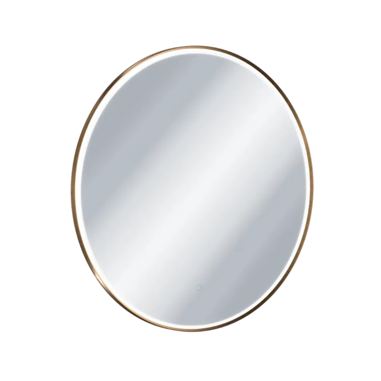 Excellent Corido lustro łazienkowe 100 cm okrągłe oświetlenie LED mata grzewcza, miedziany szczotkowany DOEX.CO100.CB