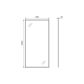 Excellent Kuadro lustro łazienkowe 100x50 cm prostokątne, czarny mat DOEX.KU100.050.BL