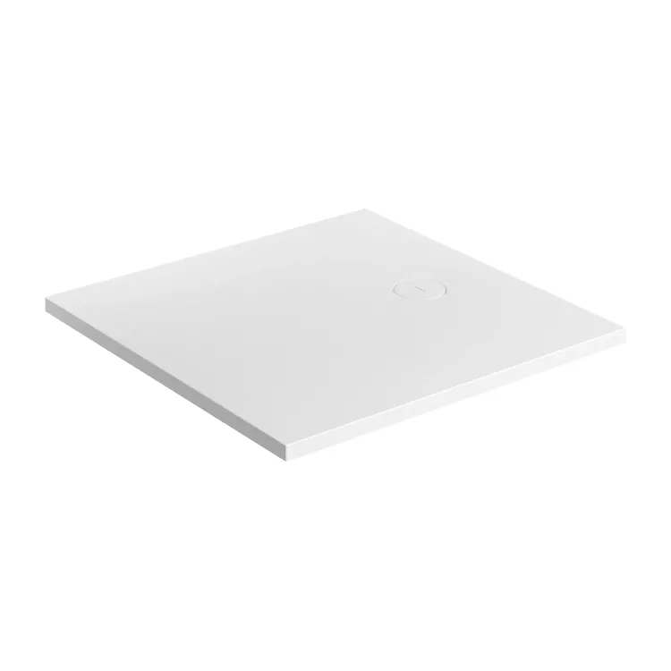 Omnires AQUAROCK kompozytowy brodzik prysznicowy antypoślizgowy, 80 x 80 cm, biały mat AQUAROCK80-KBM