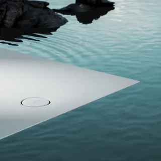 Omnires AQUAROCK kompozytowy brodzik prysznicowy antypoślizgowy, 80 x 80 cm, biały mat AQUAROCK80-KBM