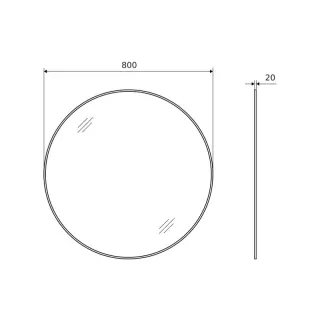 Excellent Virro lustro łazienkowe 80 cm okrągłe, biały mat DOEX.VI080.WH
