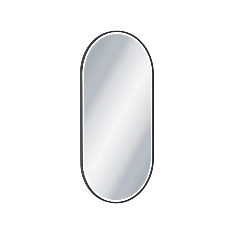 Excellent Corido lustro łazienkowe 100x50 cm owalne, oświetlenie LED mata grzewcza, czarny mat DOEX.CO100.050.BL