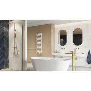 Excellent Corido lustro łazienkowe 100x50 cm owalne, oświetlenie LED mata grzewcza, złoty szczotkowany DOEX.CO100.050.GB