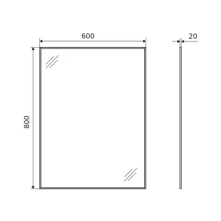 Excellent Kuadro lustro łazienkowe 80x60 cm prostokątne, biały mat DOEX.KU080.060.WH