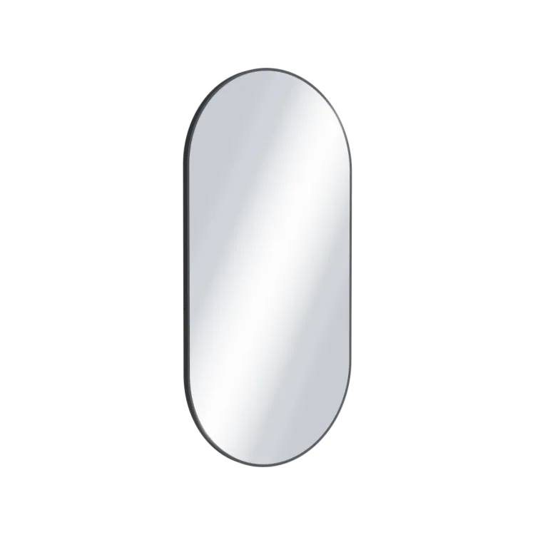 Excellent Revia lustro łazienkowe 100x50cm owalne, czarny mat DOEX.RE100.050.BL
