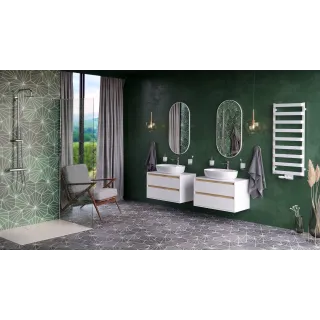 Excellent Revia lustro łazienkowe 100x50cm owalne, biały mat DOEX.RE100.050.WH