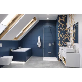 Excellent Tuto szafka wisząca 80 cm podumywalkowa z blatem, biały połysk/dąb MLEX.0102.800.WHBL