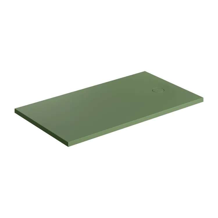 Omnires AQUAROCK kompozytowy brodzik prysznicowy antypoślizgowy, 90 x 160 cm, olive mat AQUAROCK90-160OL