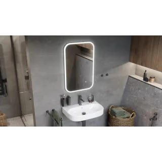 Excellent Lumiro lustro łazienkowe 80x50 cm prostokątne, oświetlenie LED mata grzewcza, rama akrylowa DOEX.LU080.050.AC