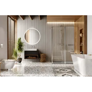 Excellent Lumiro lustro łazienkowe 100 cm okrągłe oświetlenie LED mata grzewcza, rama akrylowa DOEX.LU100.AC