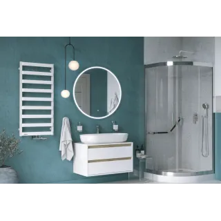 Excellent Lumiro lustro łazienkowe 100 cm okrągłe oświetlenie LED mata grzewcza, rama akrylowa DOEX.LU100.AC