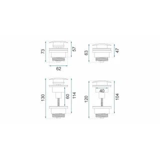 Rea KOREK KLIK-KLAK UNIWERSALNY MIEDŹ REA-A5698