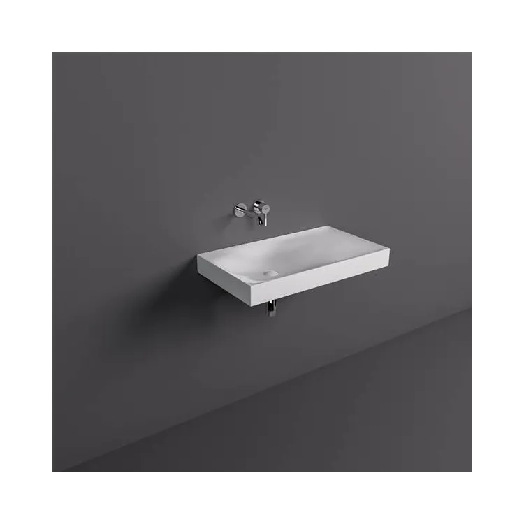 RAK Ceramics REMAL Umywalka podwieszana & nablatowa 81 x 46 cm R blat z prawej strony Biały połysk REMWB208100AWHA