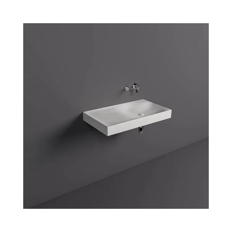RAK Ceramics REMAL Umywalka podwieszana & nablatowa 81 x 46 cm L blat z lewej strony MICA WHITE REMWB108100600A