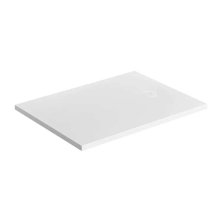 Omnires AQUAROCK kompozytowy brodzik prysznicowy antypoślizgowy, 80 x 100 cm, biały mat AQUAROCK80-100BM