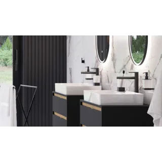 Excellent PI bateria umywalkowa stojąca wysoka, czarny mat AREX.1202BL