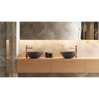 Excellent PI bateria umywalkowa stojąca wysoka, miedziany szczotkowany AREX.1202CB