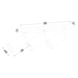 Oprawa Pipe Spot Złoty 3xGU10 ML1164