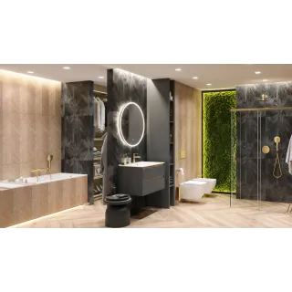 Excellent PI bateria wannowo-prysznicowa, złoty szczotkowany AREX.1205GB