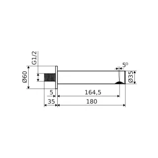 Excellent PI wylewka wannowa ścienna, biały mat AREX.1225WH