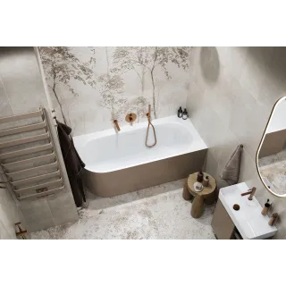 Excellent PI wylewka wannowa ścienna, grafit szczotkowany AREX.1225AB