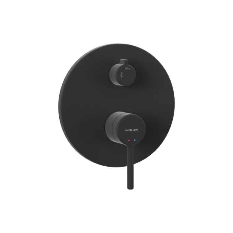 Excellent PI bateria prysznicowo-wannowa podtynkowa 2 funkcyjna, czarny mat AREX.1245BL