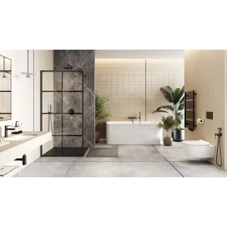 Excellent PI bateria prysznicowo-wannowa podtynkowa 3 funkcyjna, czarny mat AREX.1247BL