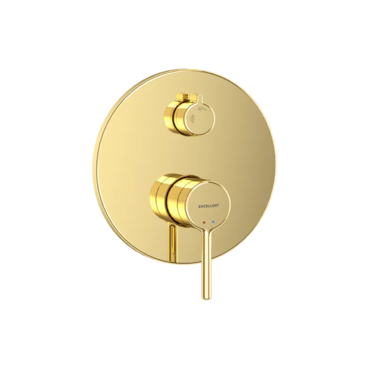 Excellent PI bateria prysznicowo-wannowa podtynkowa 2 funkcyjna, złoty połysk AREX.1245GL