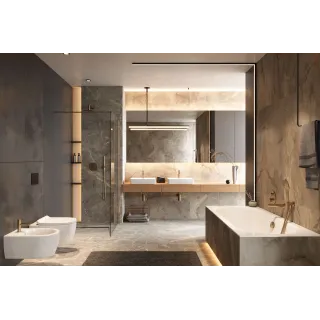 Excellent PI bateria prysznicowo-wannowa podtynkowa 3 funkcyjna, miedziany szczotkowany AREX.1247CB