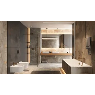 Excellent PI bateria prysznicowo-wannowa podtynkowa 2 funkcyjna, miedziany szczotkowany AREX.1245CB