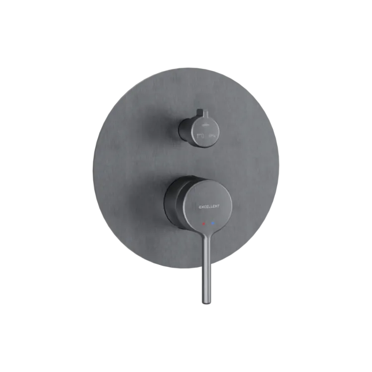 Excellent PI bateria prysznicowo-wannowa podtynkowa 3 funkcyjna, grafit szczotkowany AREX.1247AB