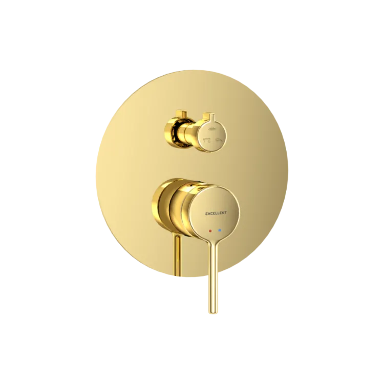 Excellent PI bateria prysznicowo-wannowa podtynkowa 3 funkcyjna, złoty połysk AREX.1247GL