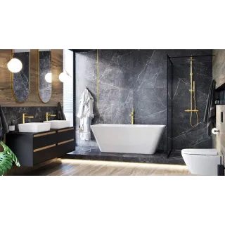 Excellent PI bateria wannowo-prysznicowa wolnostojąca, złoty połysk AREX.1255GL