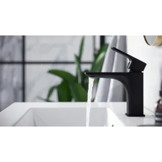 Excellent Keria bateria umywalkowa stojąca, czarny mat AREX.2001BL