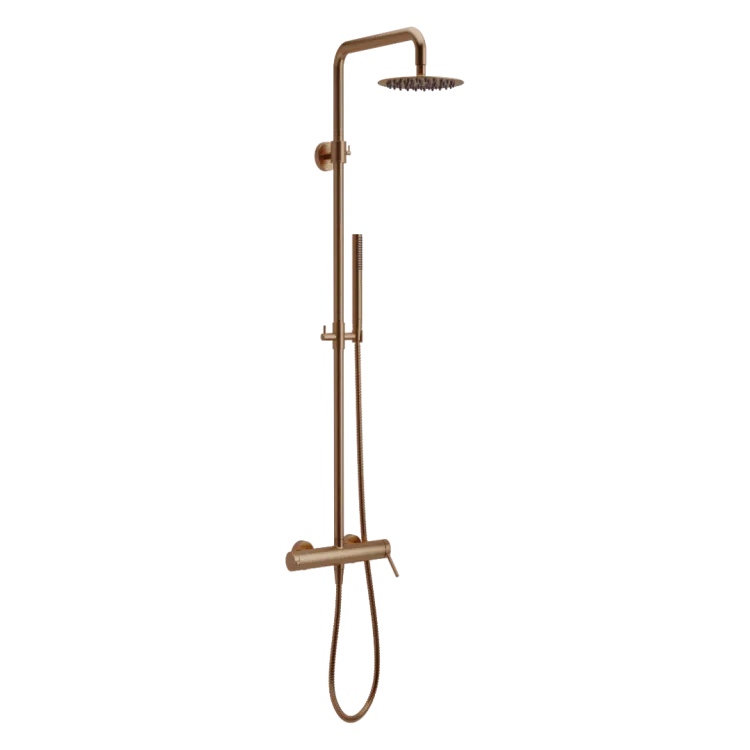 Excellent PI zestaw prysznicowy ścienny z deszczownicą 25 cm, miedziany szczotkowany AREX.1281CB