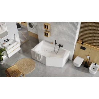 Excellent Keria bateria umywalkowa podtynkowa komplet, czarny mat AREX.2014BL