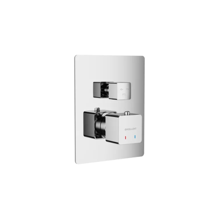 Excellent Keria bateria prysznicowo-wannowa podtynkowa 3 funkcyjna, termostatyczna, chrom AREX.2048CR