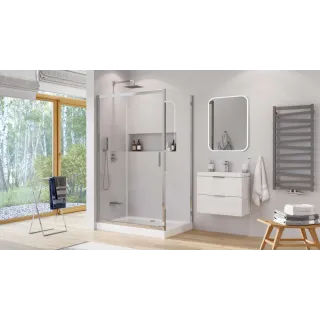 Excellent Keria bateria prysznicowo-wannowa podtynkowa 3 funkcyjna, termostatyczna, czarny mat AREX.2048BL