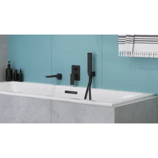 Excellent Keria bateria prysznicowo-wannowa podtynkowa 2 funkcyjna, czarny mat AREX.2045BL