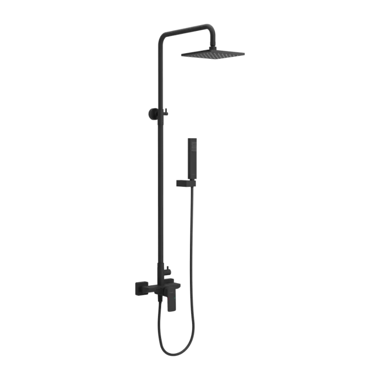 Excellent Keria zestaw prysznicowy z deszczownicą 20 cm, czarny mat AREX.2081BL