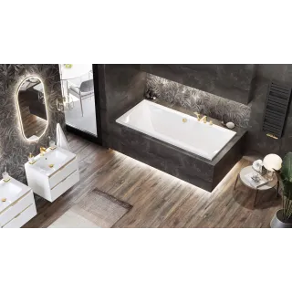 Excellent Clever 2.0 bateria umywalkowa stojąca, złoty szczotkowany AREX.4101GB