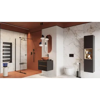 Excellent Clever 2.0 bateria prysznicowo-wannowa podtynkowa, czarny soft AREX.4145BS