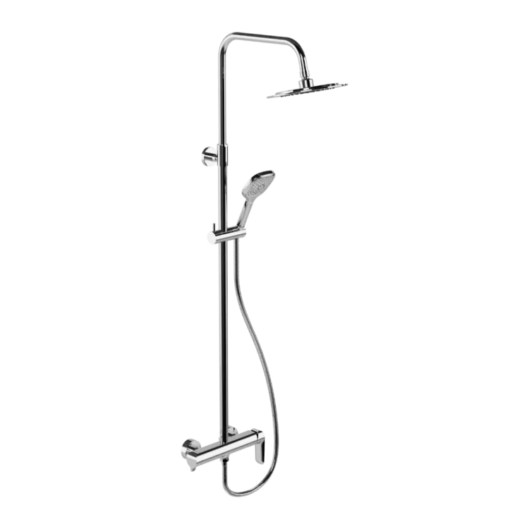 Excellent Clever 2.0 zestaw prysznicowy ścienny z deszczownicą 25 cm, chrom AREX.4181CR