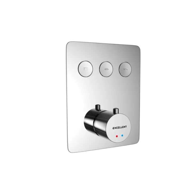 Excellent Krotos bateria prysznicowo-wannowa podtynkowa, 3 funkcyjna, termostatyczna, chrom AREX.8046CR