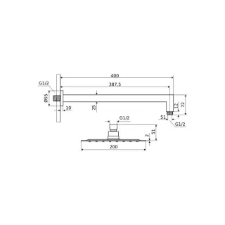 Excellent Frost Quatro Termo zestaw prysznicowy podtynkowym, z fix-box, chrom AREX.4403CR