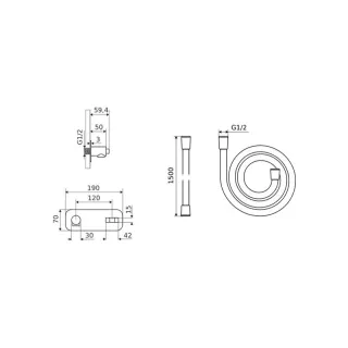 Excellent Frost Zestaw Podtynkowy Chrom z Fix-box AREX.4400CR